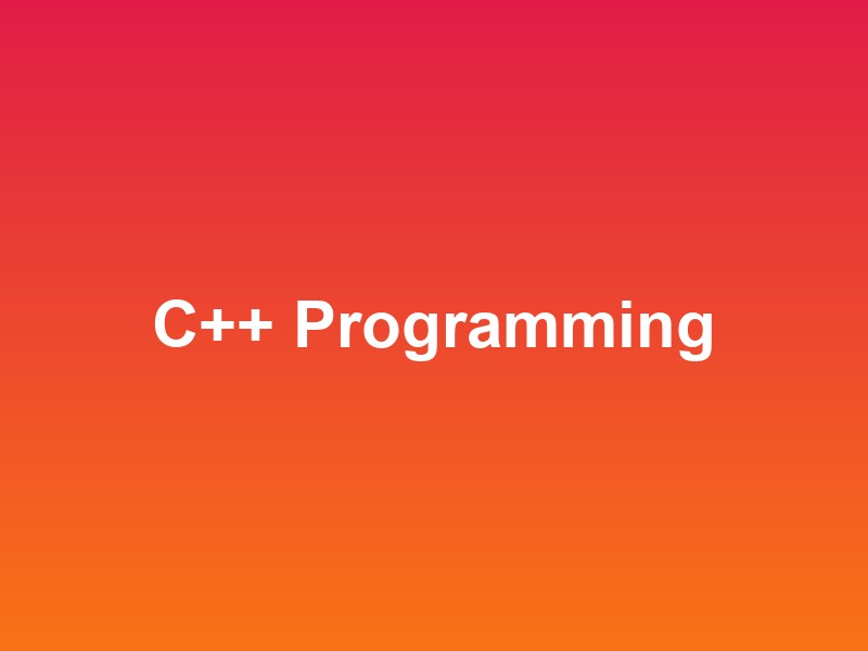 C++ Programming